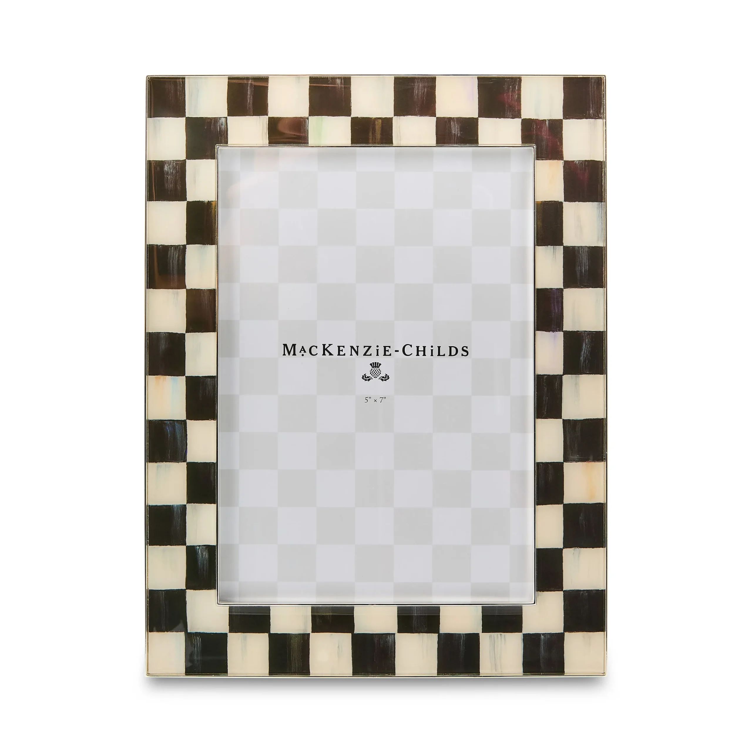 Courtly Check Silver Plated 5" x 7" Frame