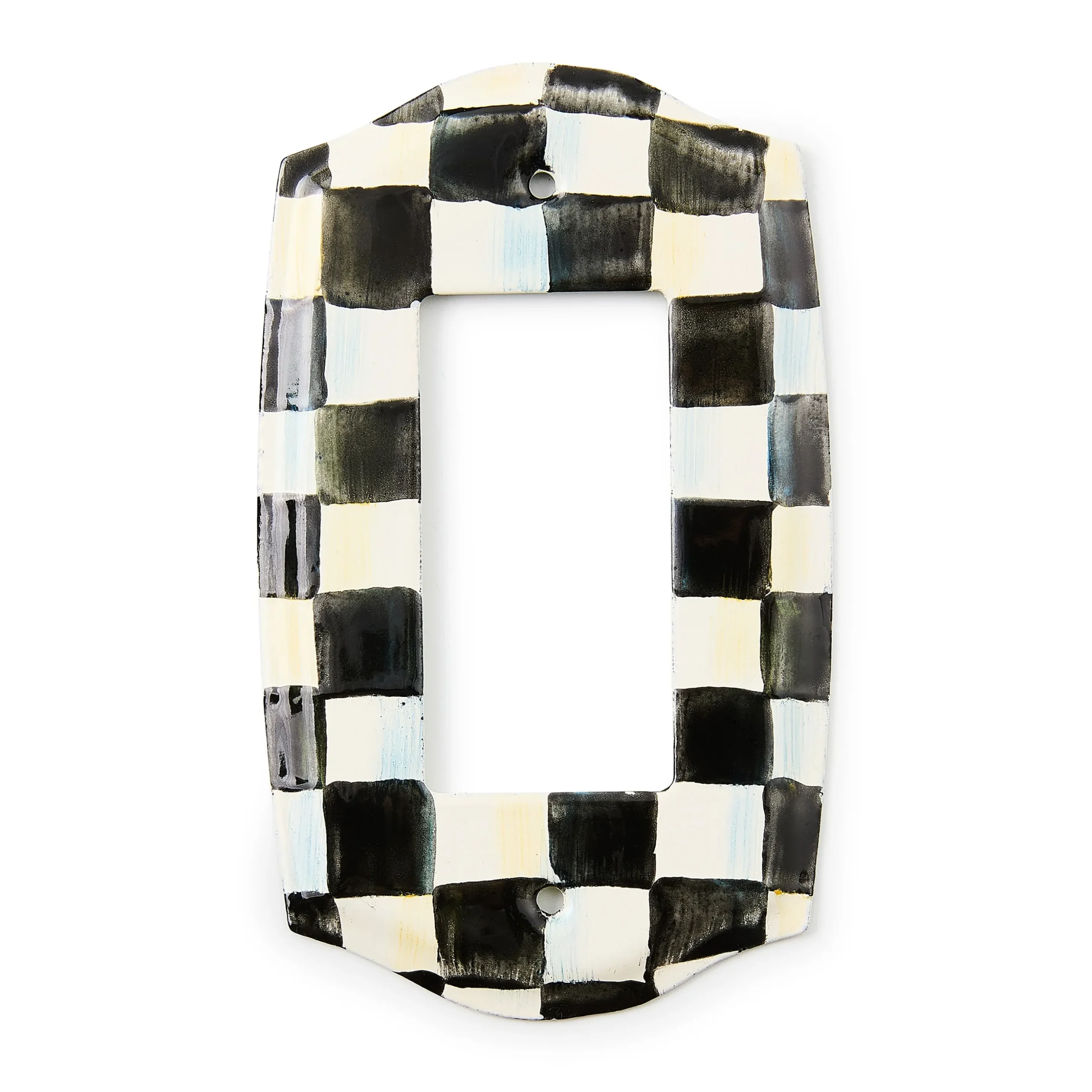 Courtly Check Single Rocker Switch Plate