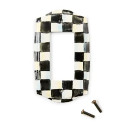 Courtly Check Single Rocker Switch Plate