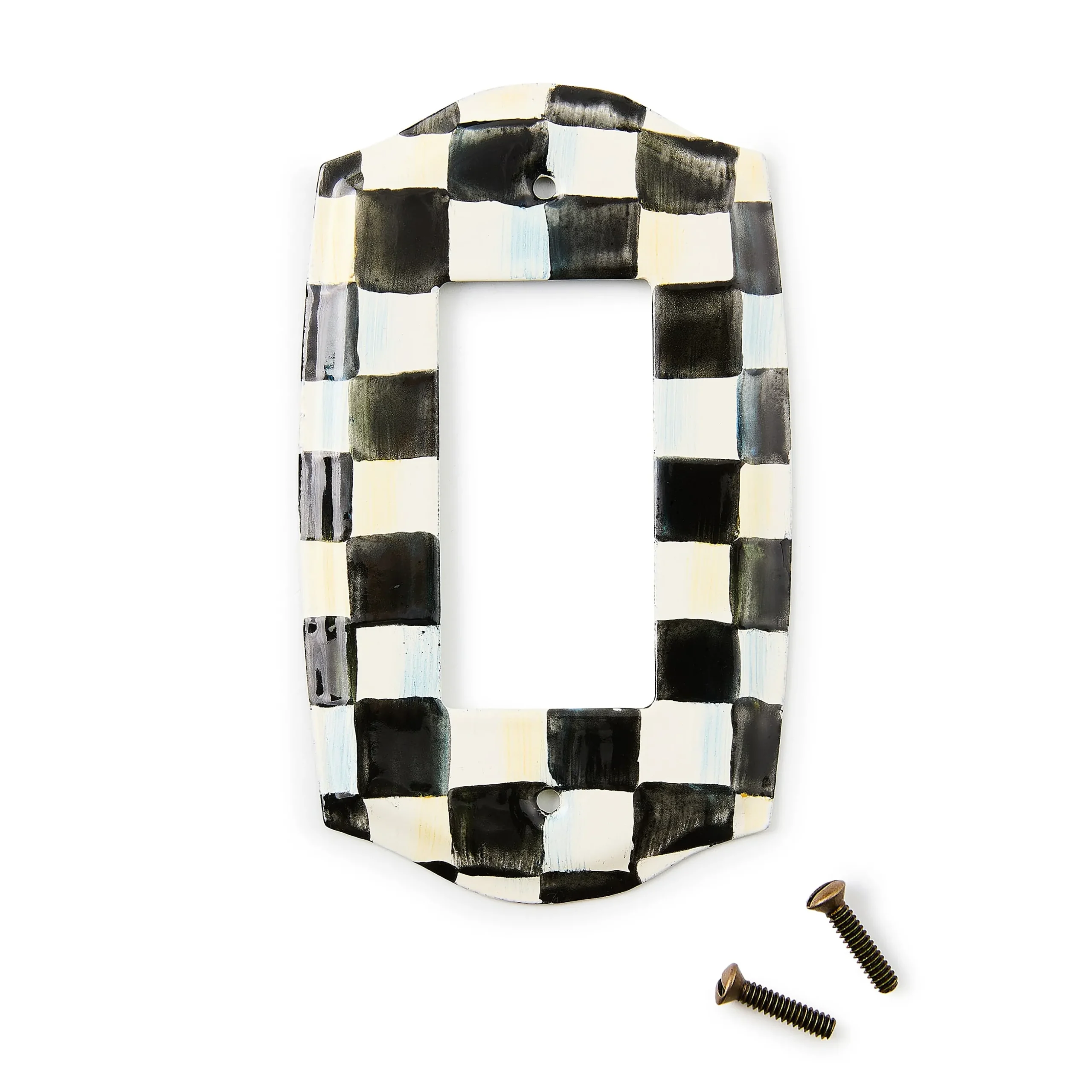 Courtly Check Single Rocker Switch Plate