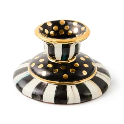 Courtly Check Small Ceramic Candlestick