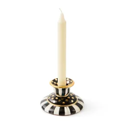 Courtly Check Small Ceramic Candlestick