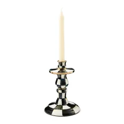 Courtly Check Small Enamel Candlestick