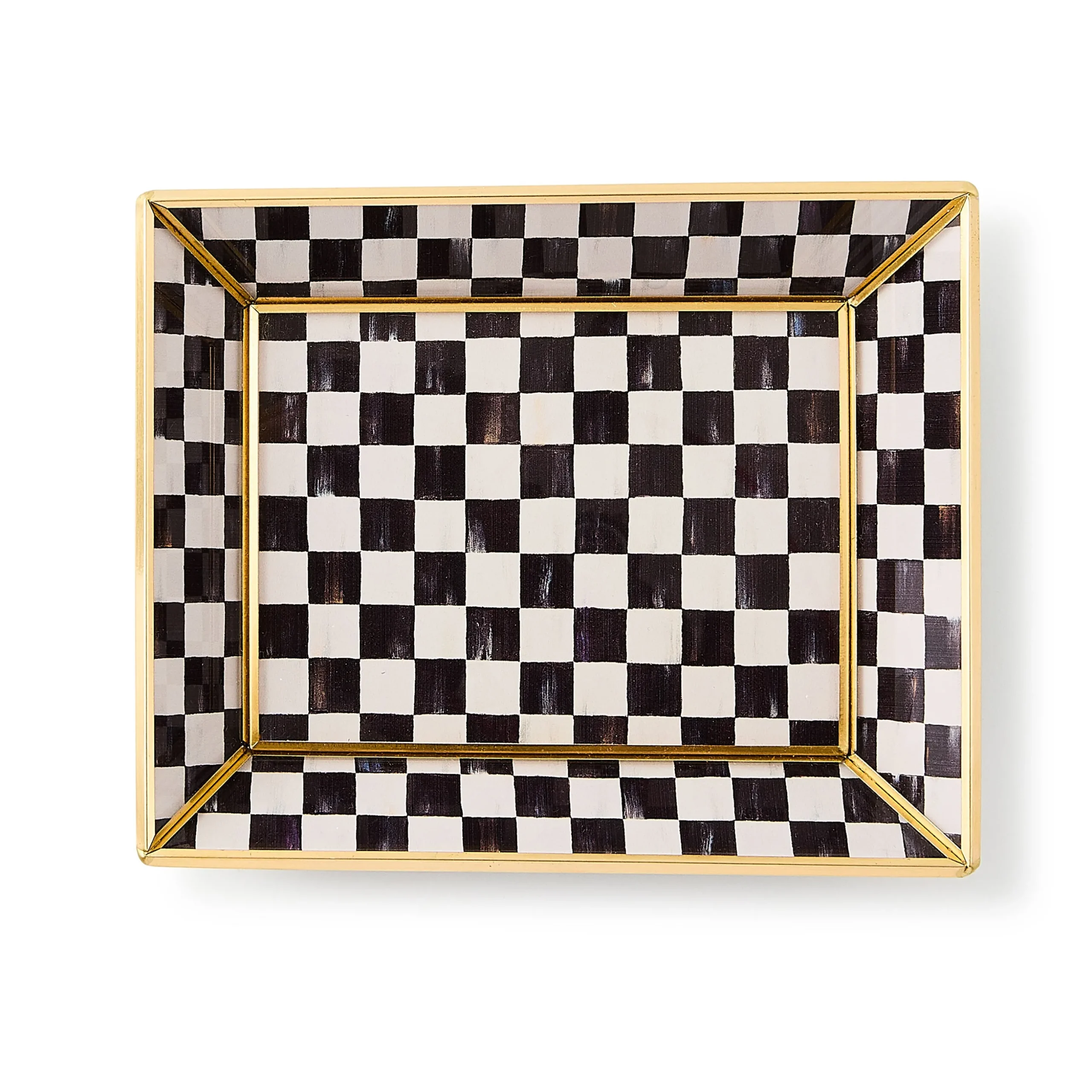 Courtly Check Small Glass Tray
