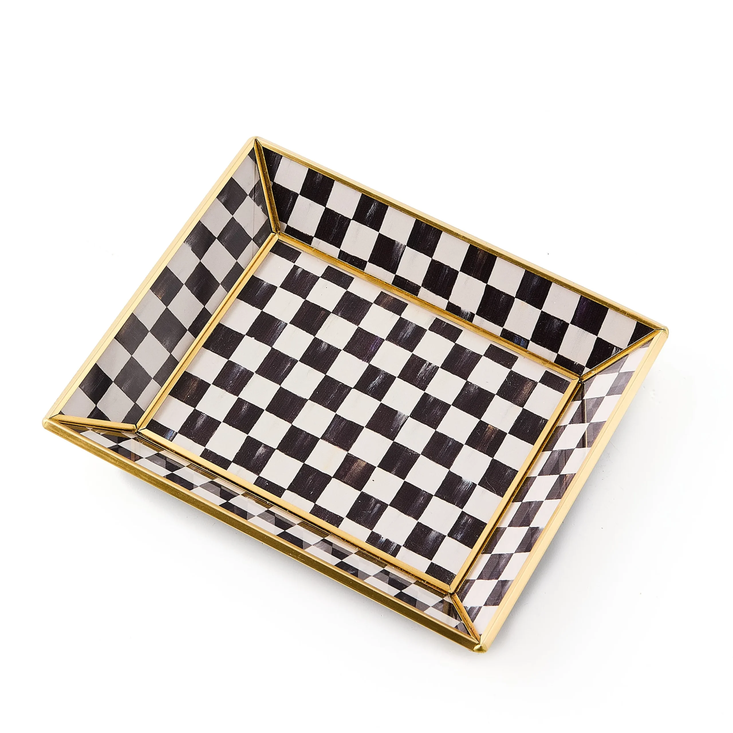 Courtly Check Small Glass Tray