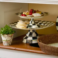 Courtly Check Small Pedestal Platter