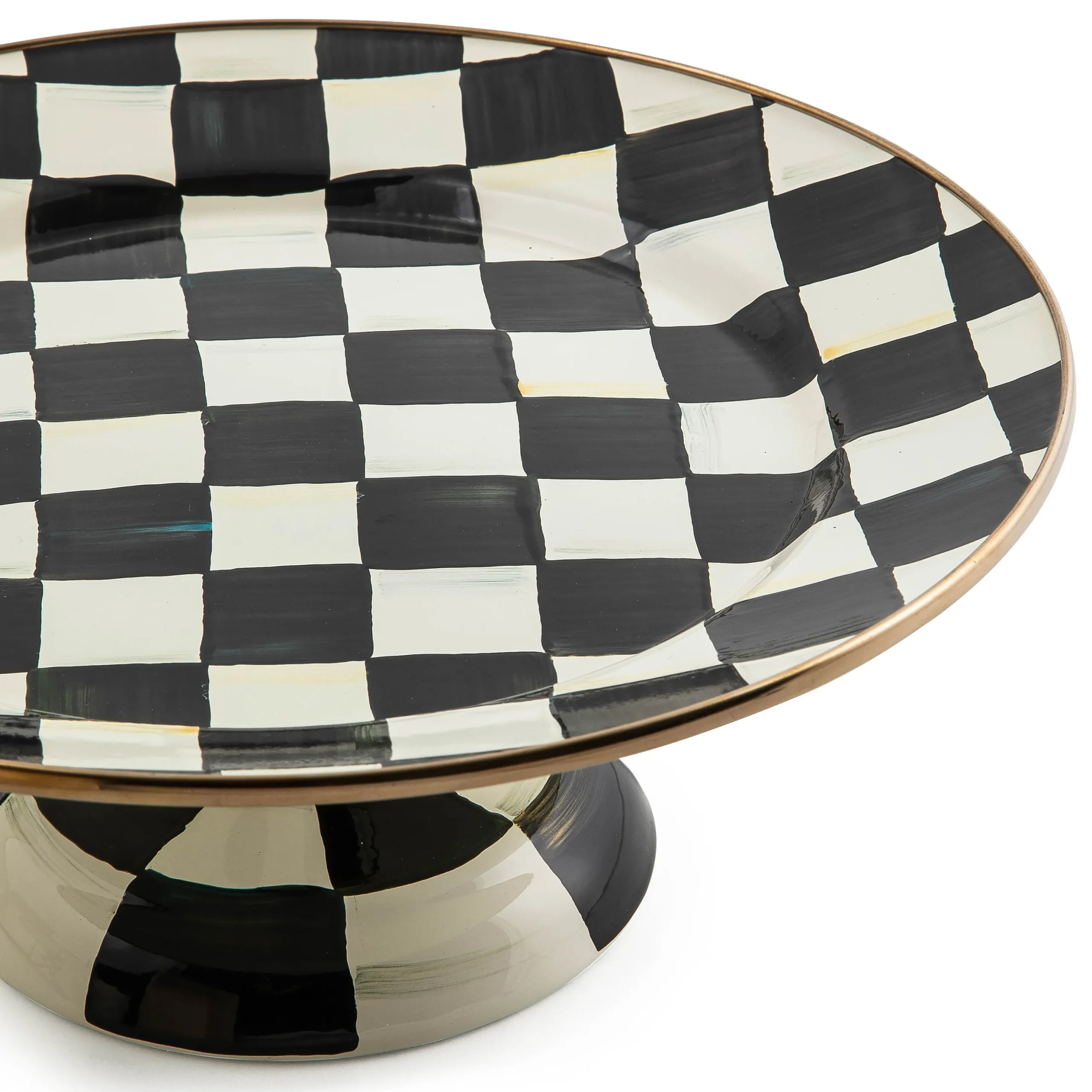 Courtly Check Small Pedestal Platter