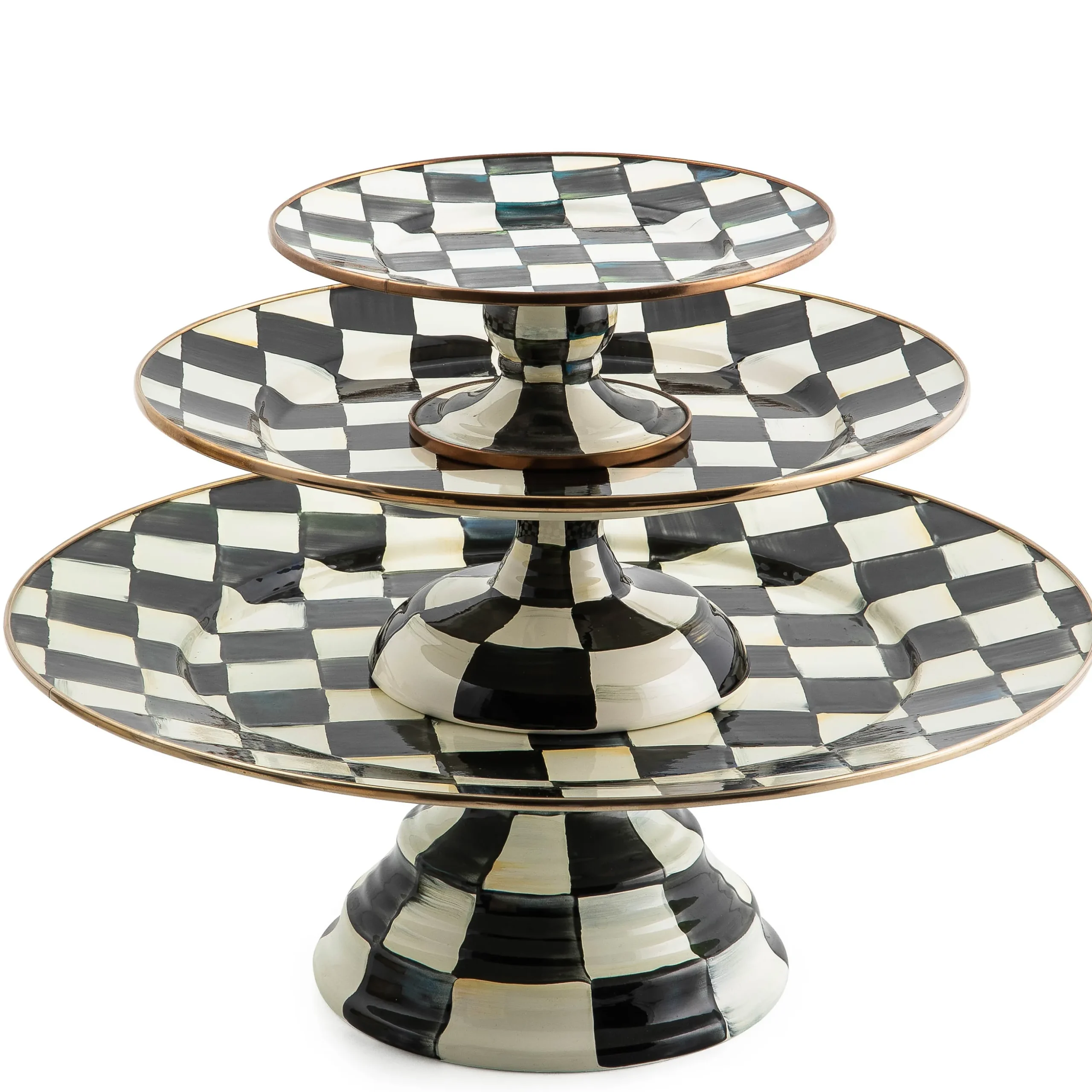 Courtly Check Small Pedestal Platter