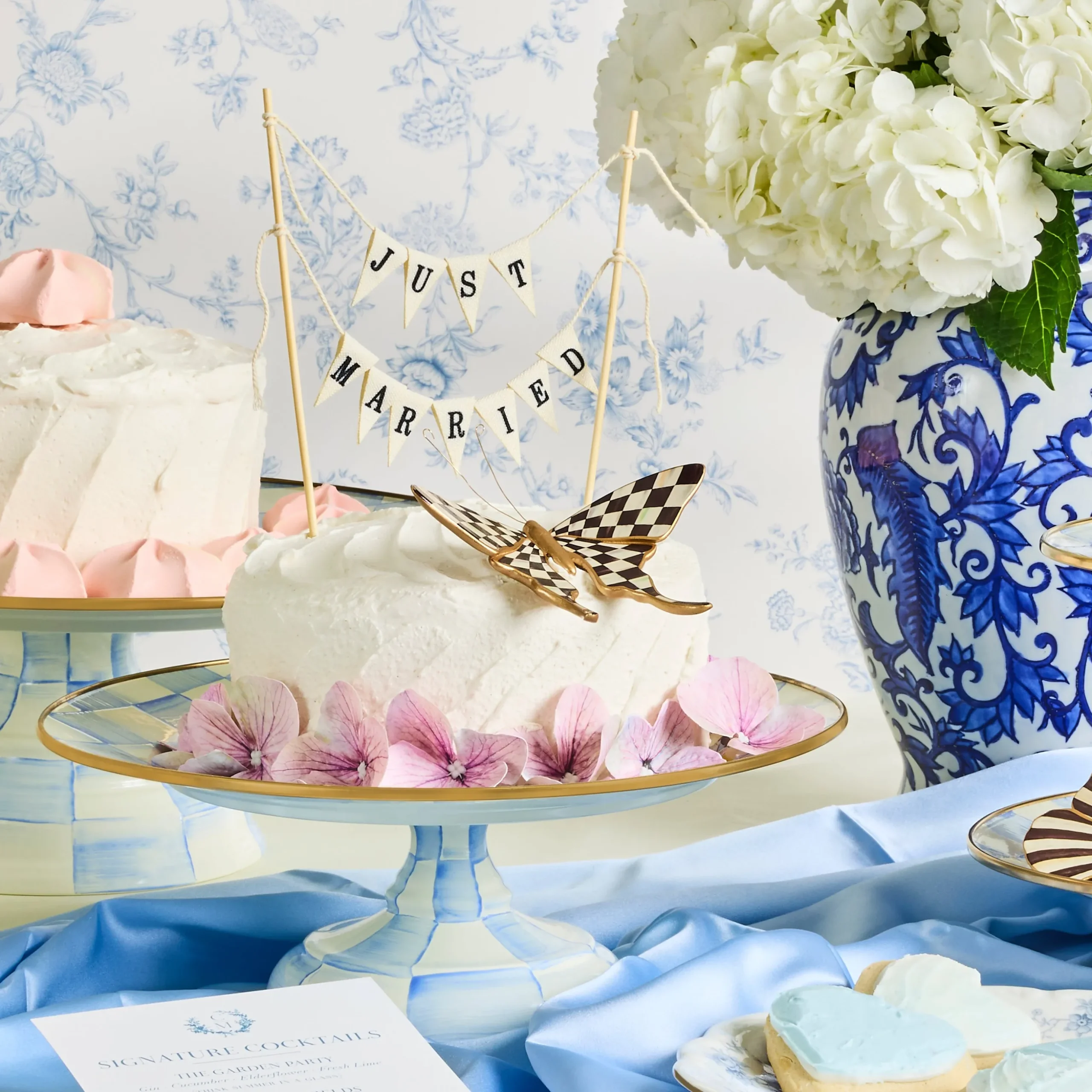 Courtly Check & Stripe Butterfly Trio