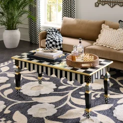 Courtly Check & Stripe Coffee Table