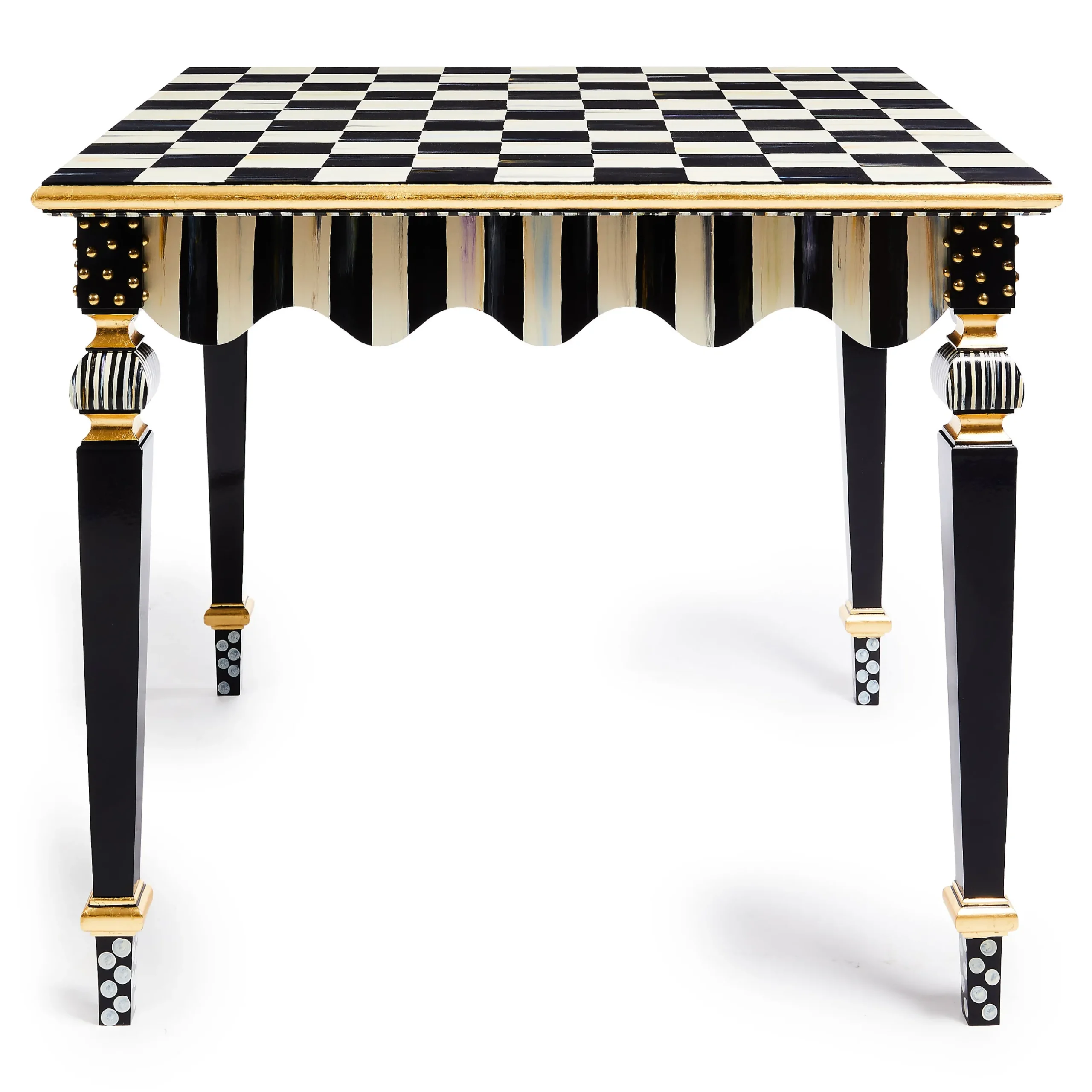 Courtly Check & Stripe Game Table