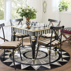 Courtly Check & Stripe Game Table