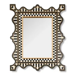 Courtly Check & Stripe Large Wall Mirror