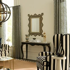 Courtly Check & Stripe Large Wall Mirror