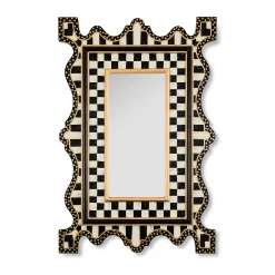 Courtly Check & Stripe Small Wall Mirror