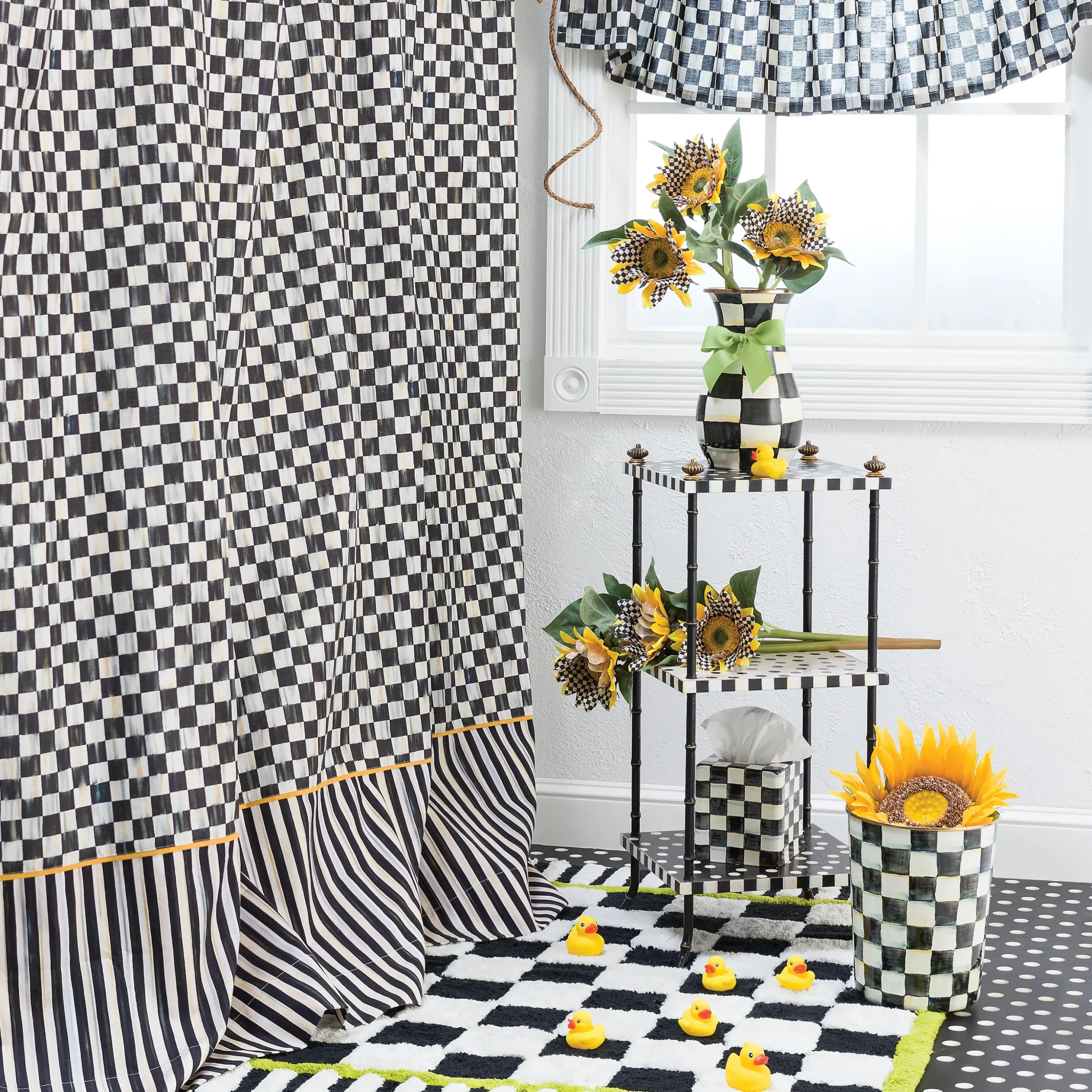 Courtly Check Tab Top Cafe Valance