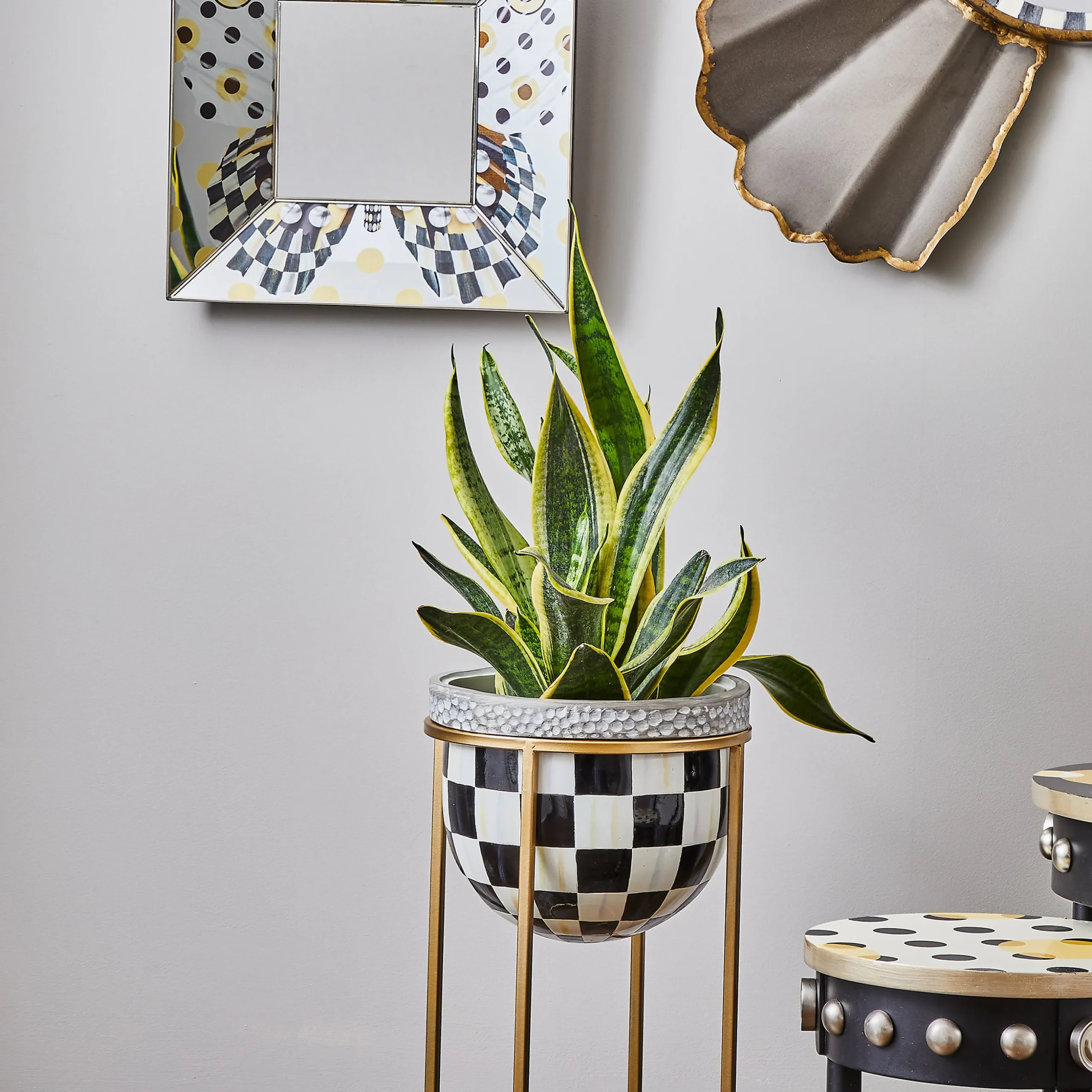 Courtly Check Tall Plant Stand