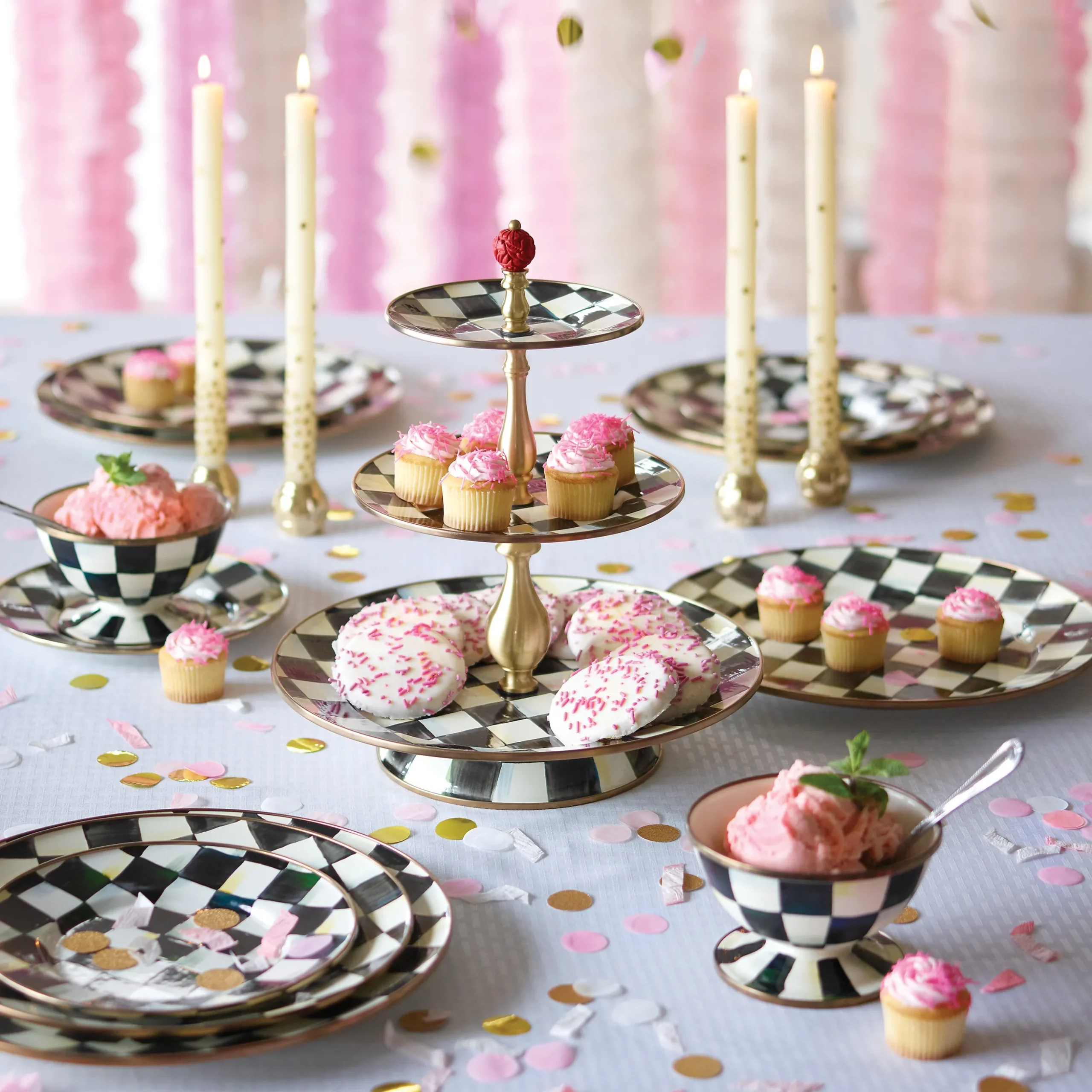 Courtly Check Three Tier Sweet Stand