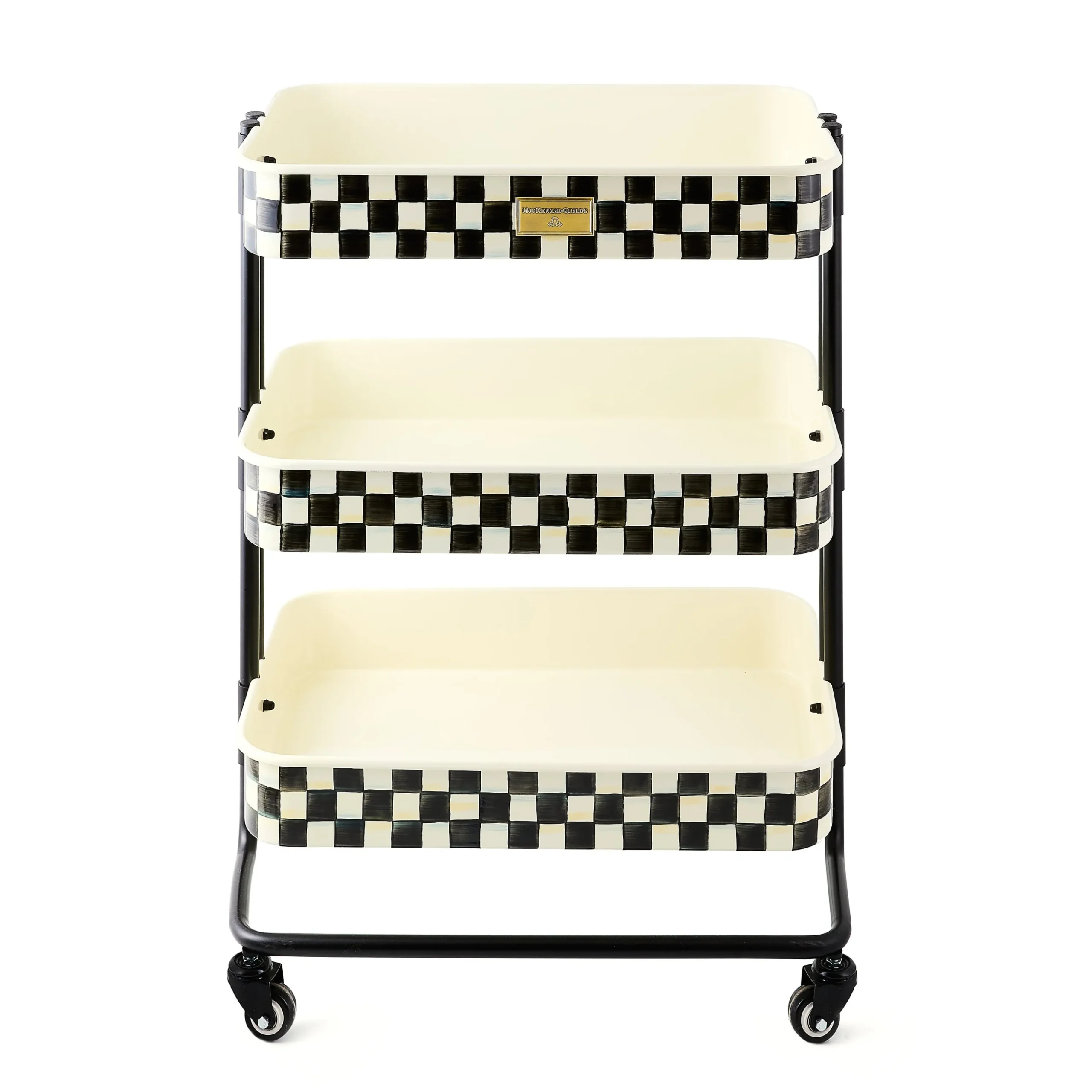 Courtly Check 3-Tier Kitchen Cart