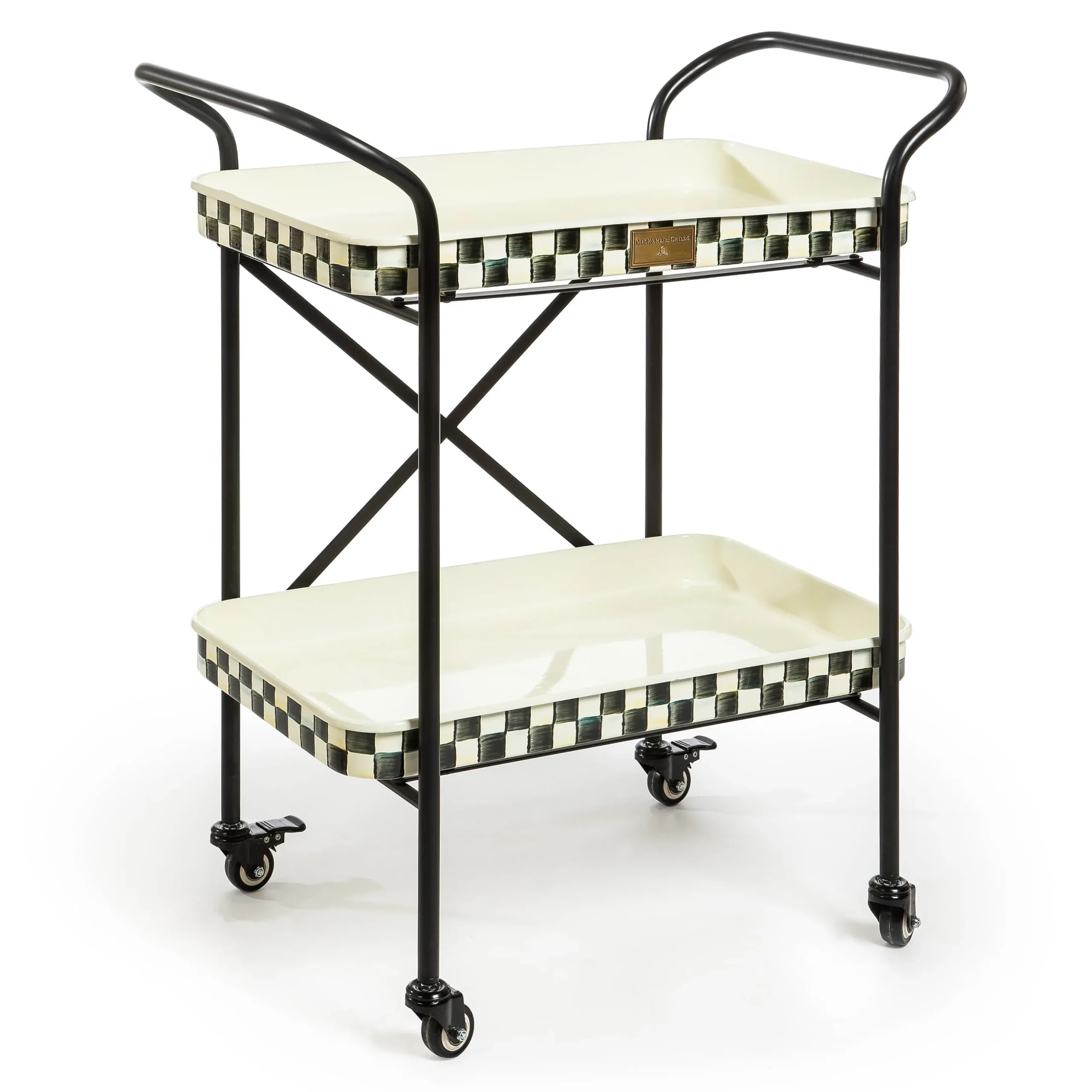 Courtly Check 2-Tier Kitchen Cart