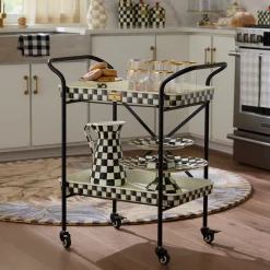 Courtly Check 2-Tier Kitchen Cart