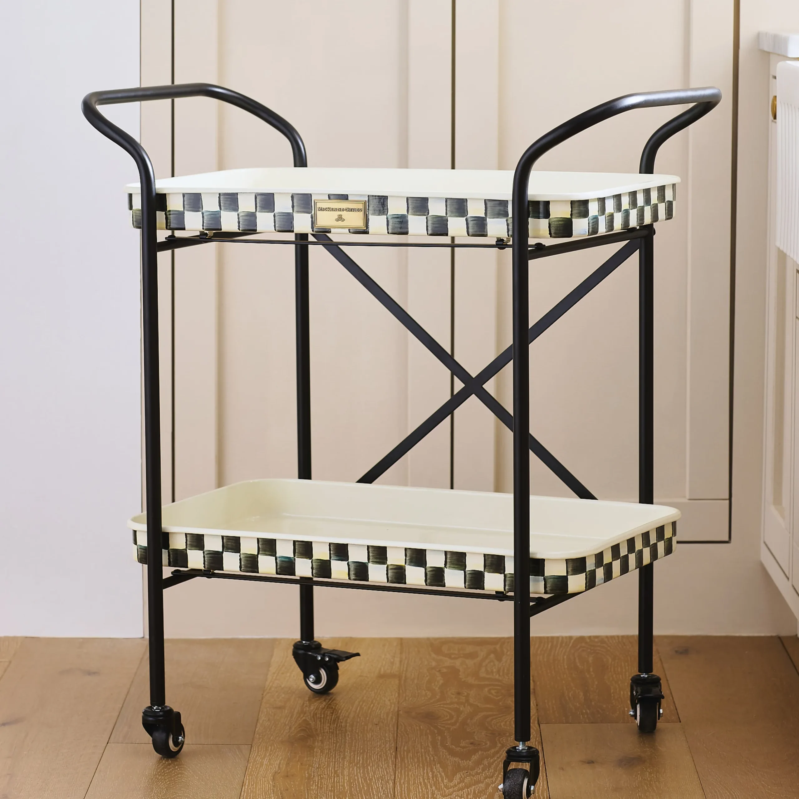Courtly Check 2-Tier Kitchen Cart