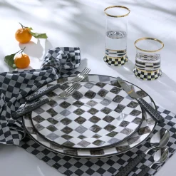 Courtly Check Tumbler Glass, Set of 2