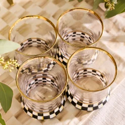 Courtly Check Tumbler Glass, Set of 2