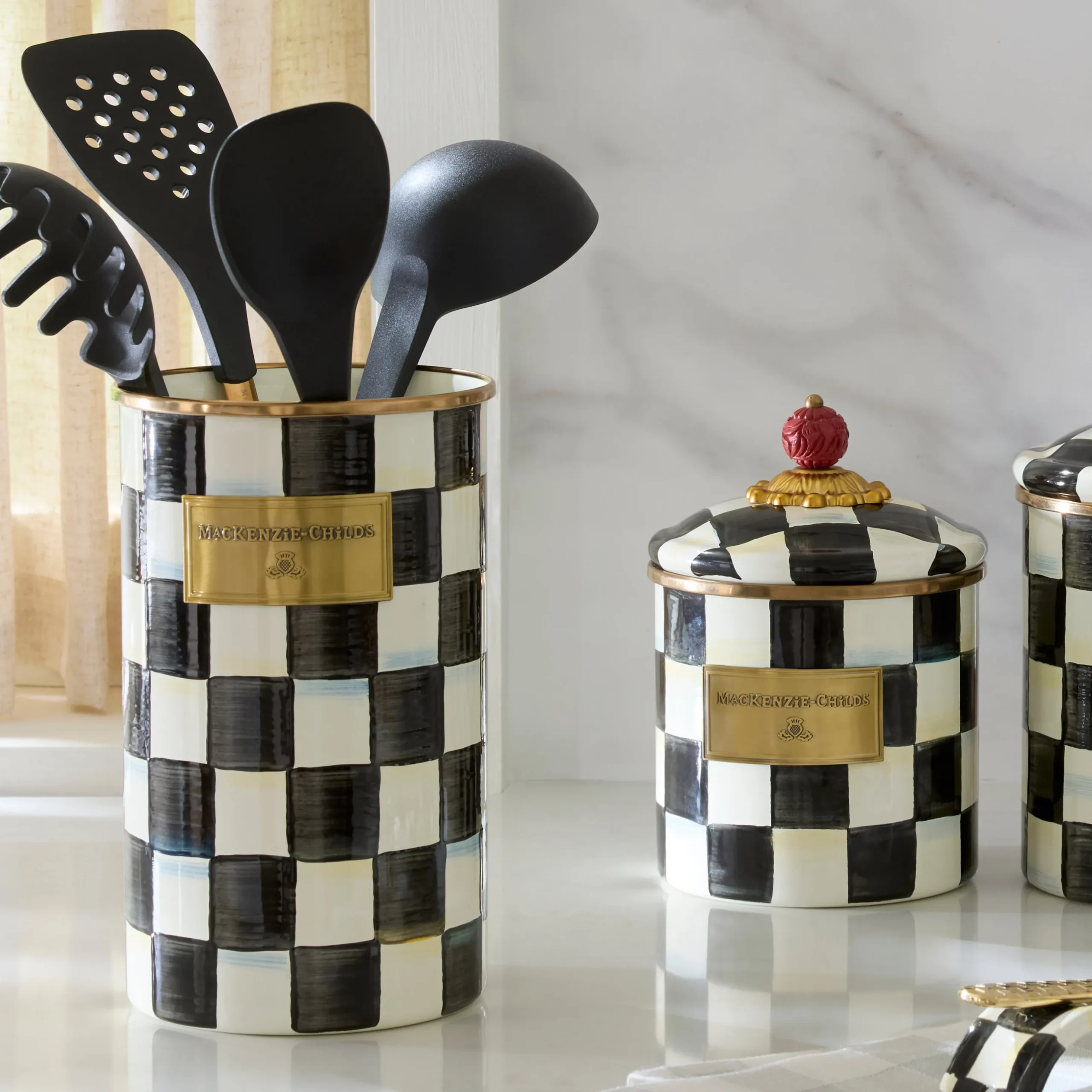 Courtly Check Utensil Holder