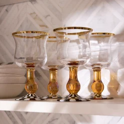 Courtly Check Wine Glass