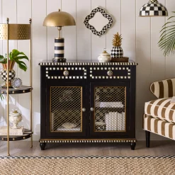 Courtly Criss-Cross Small Cabinet
