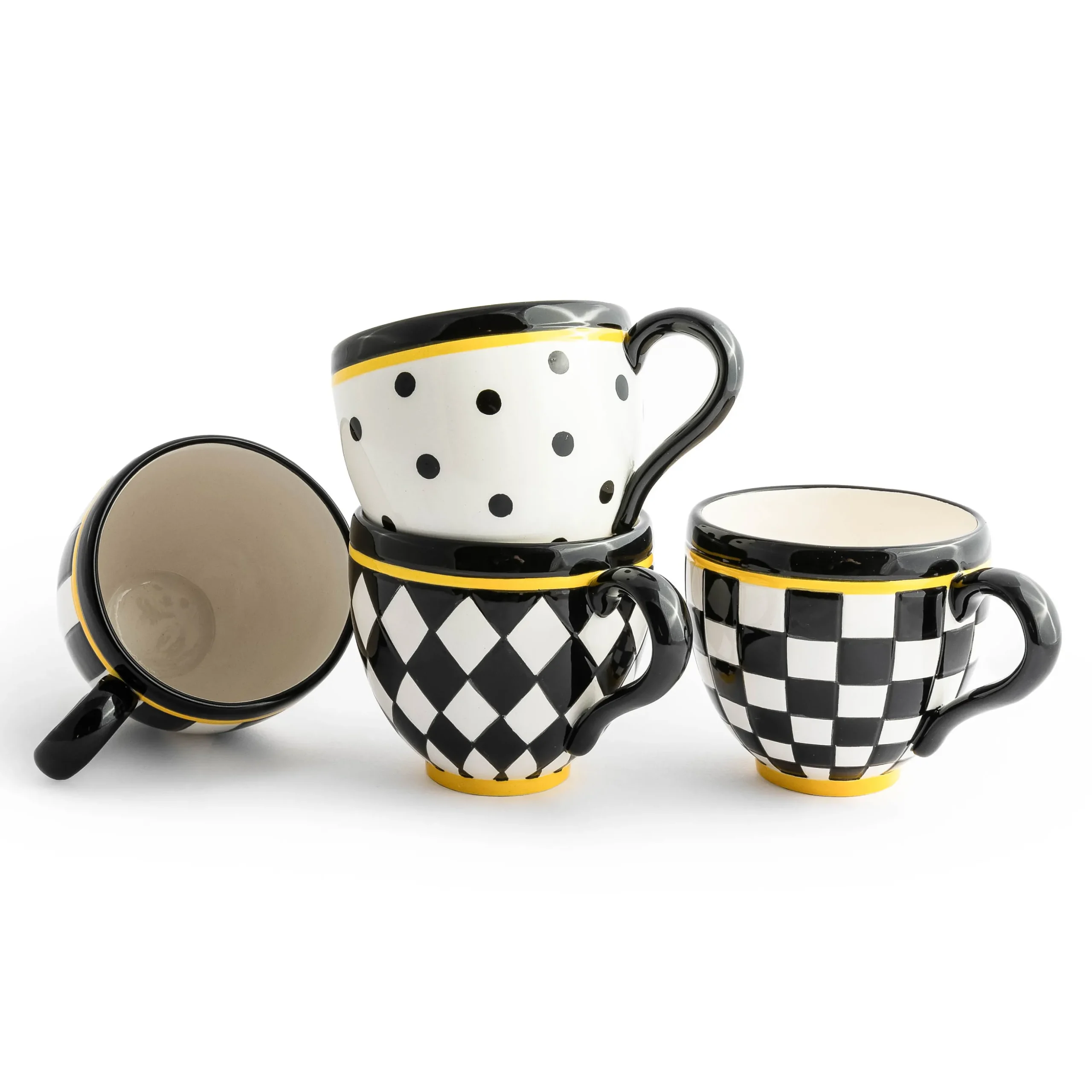 Courtly Mugs, Set of 4