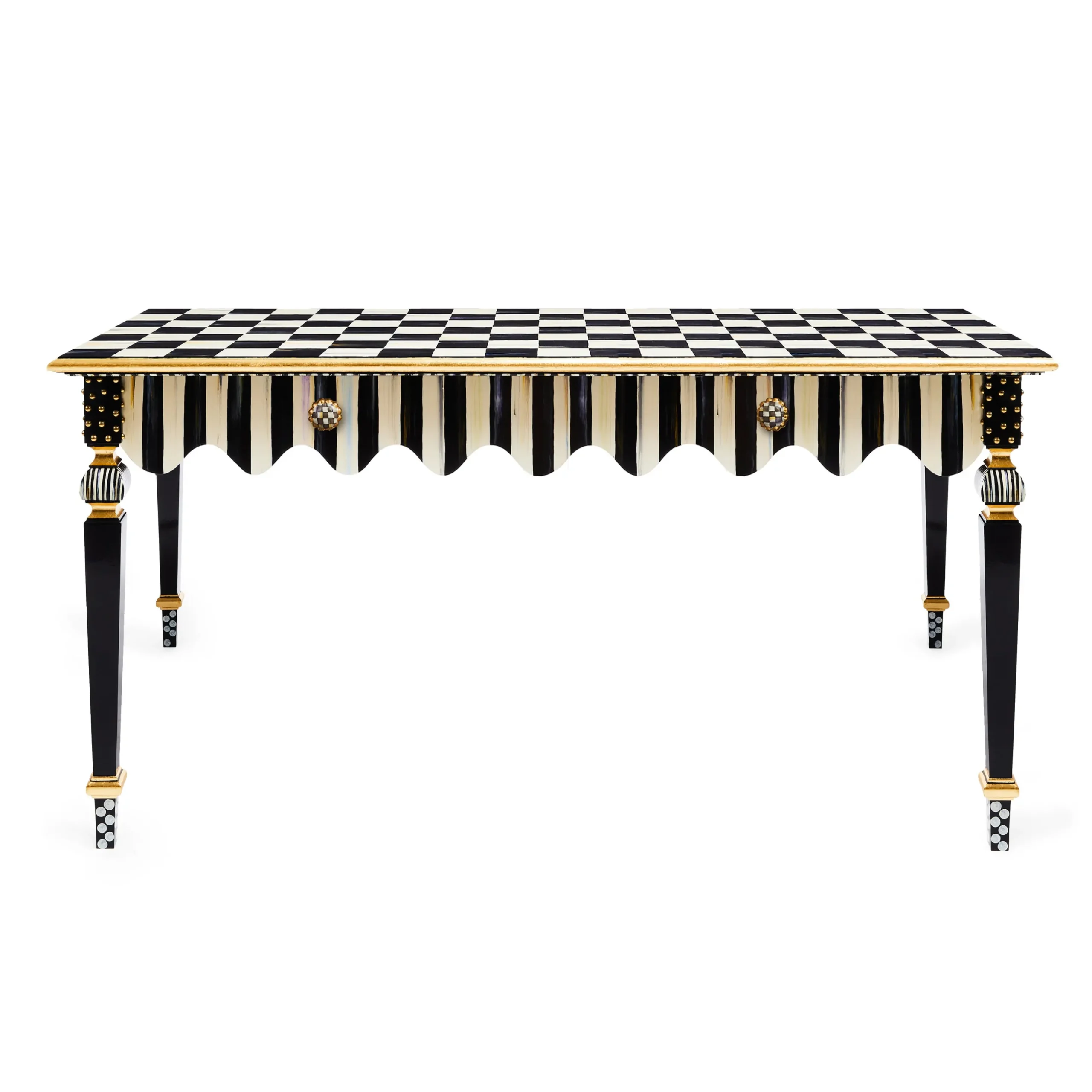 Courtly Stripe Console Table