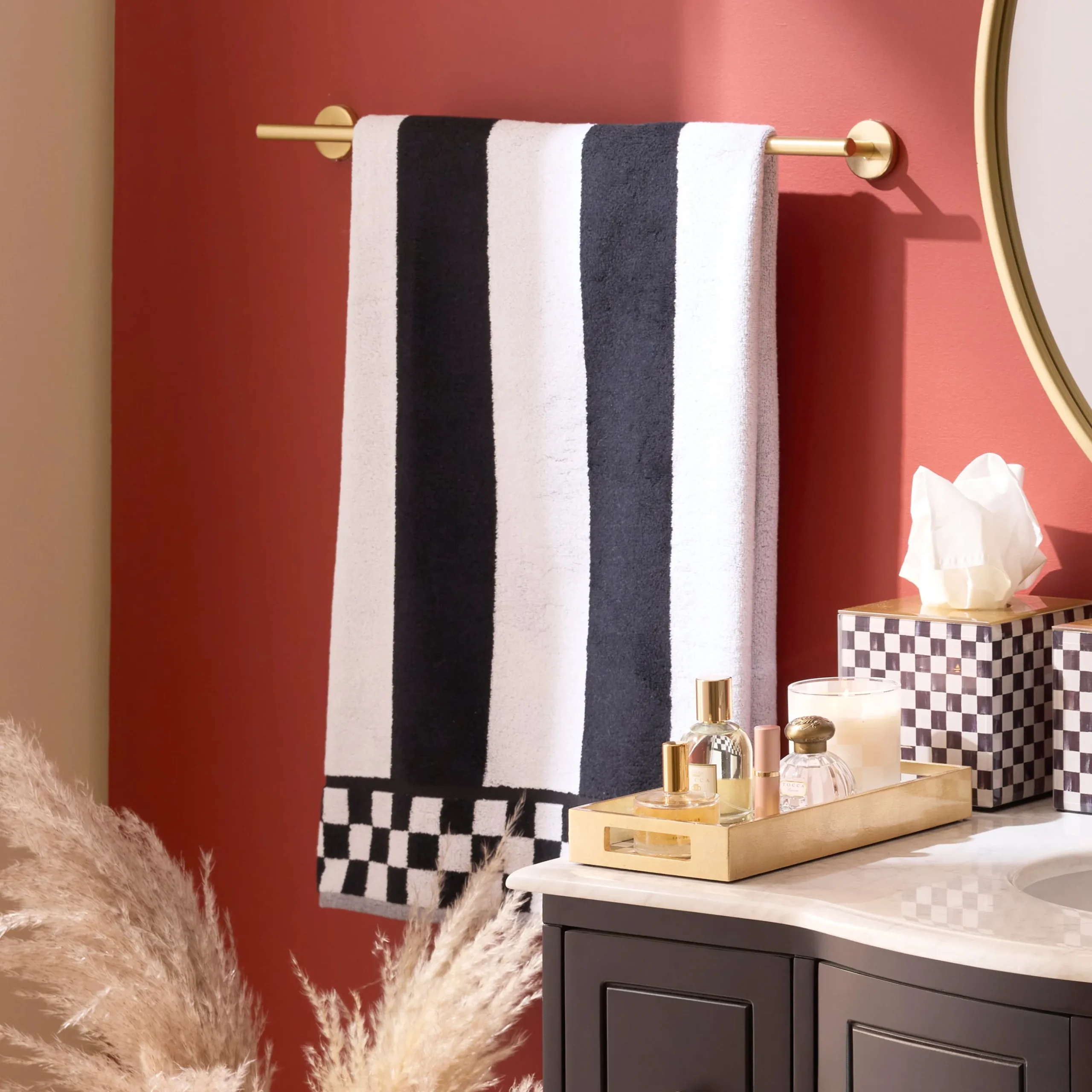 Courtly Striped Bath Towel