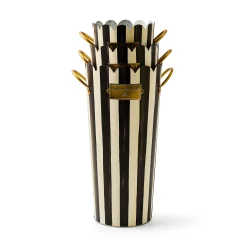 Courtly Stripe Flower Buckets, Set of 3