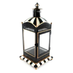 Courtly Stripe Large Candle Lantern