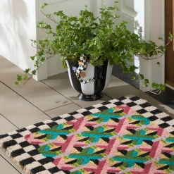 Courtly Stripe Scalloped Large Flower Pot