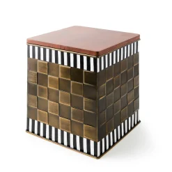 Courtly Stripe Short Storage Bin
