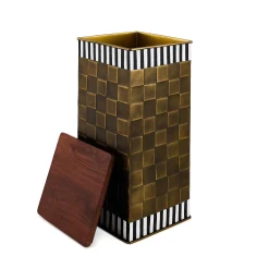 Courtly Stripe Tall Storage Bin