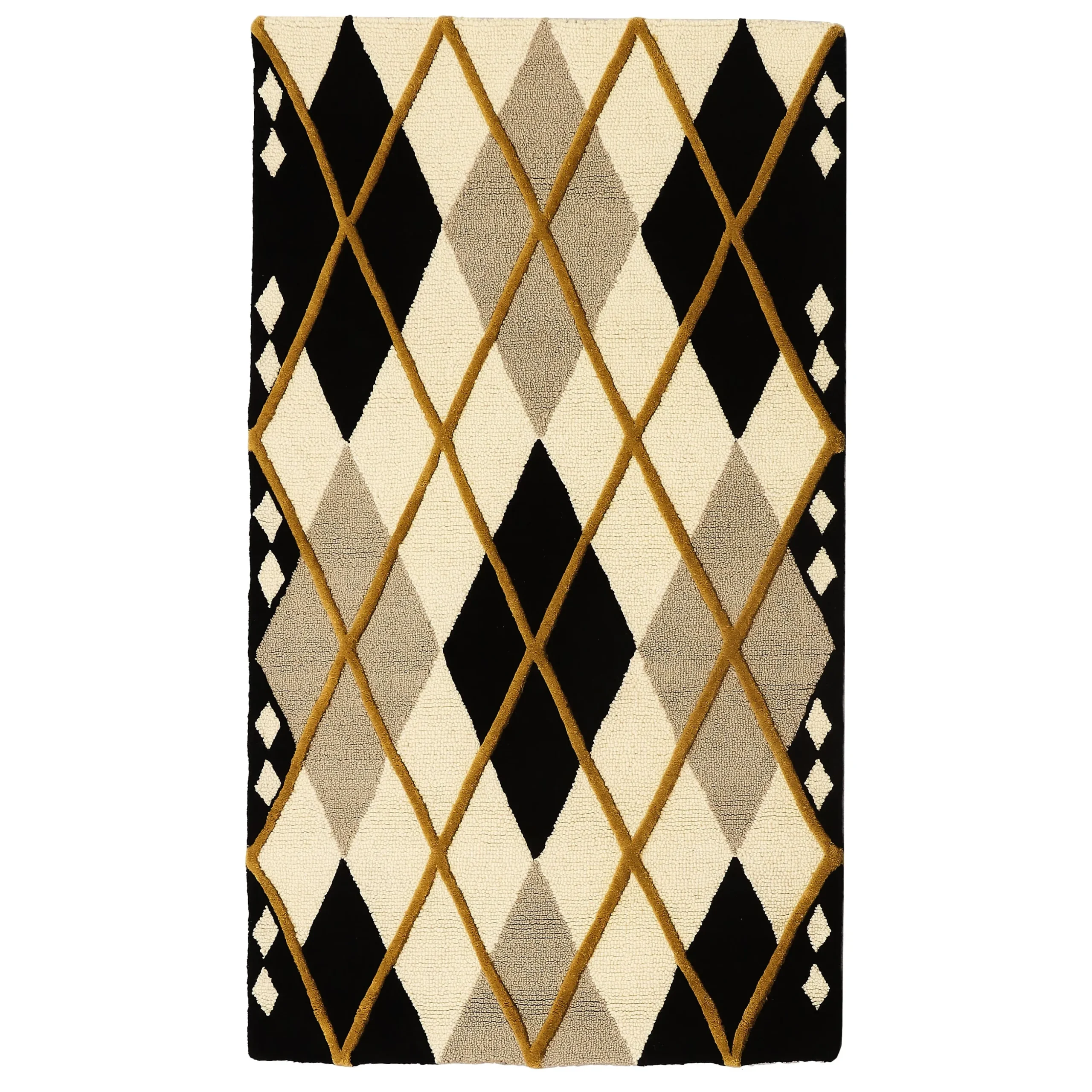 Cream Argyle 3' x 5' Rug