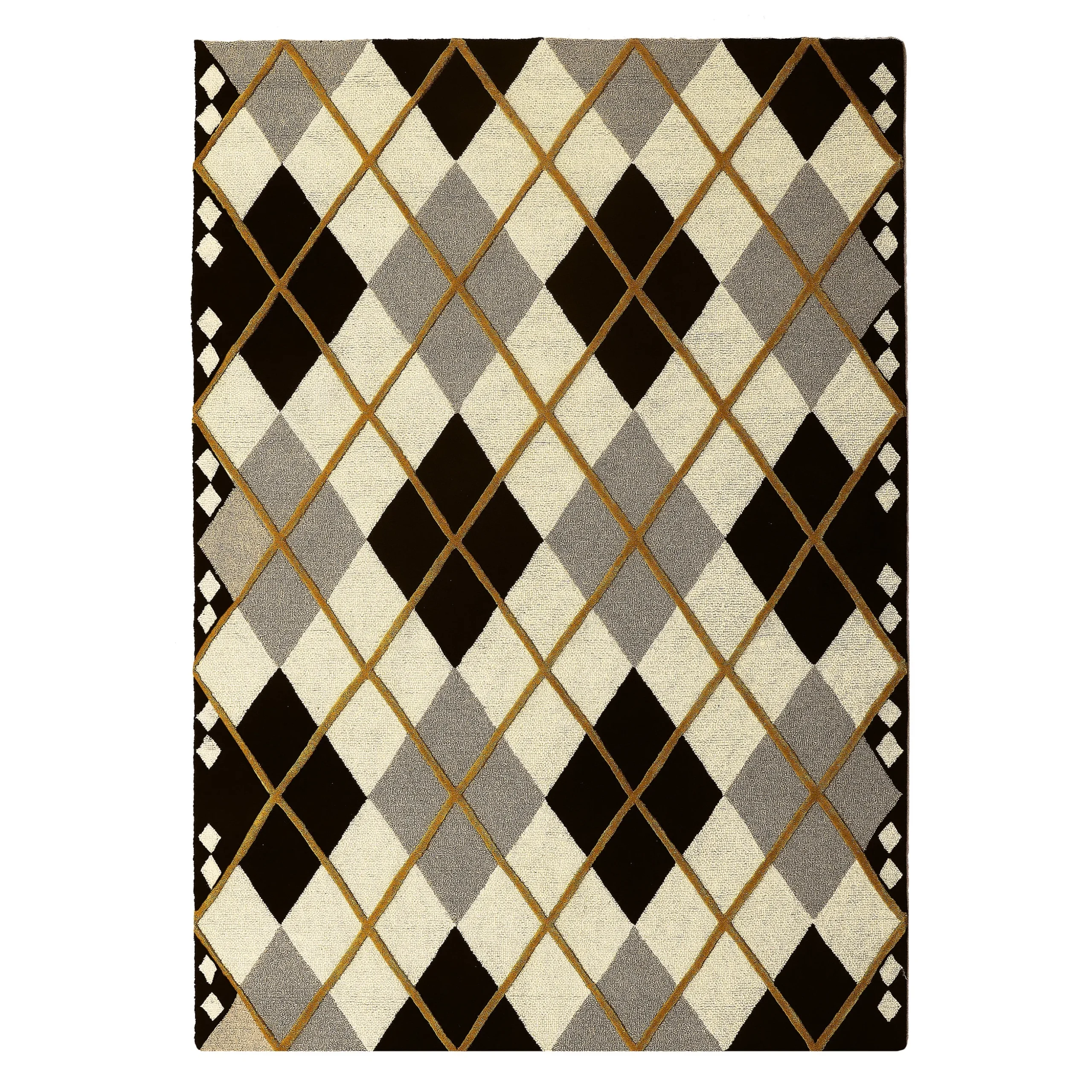 Cream Argyle 5' x 8' Rug