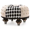 Diamond and Dot Footstool