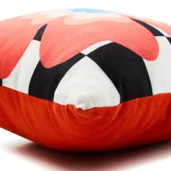 Dolce Vita Outdoor Red Flower Throw Pillow