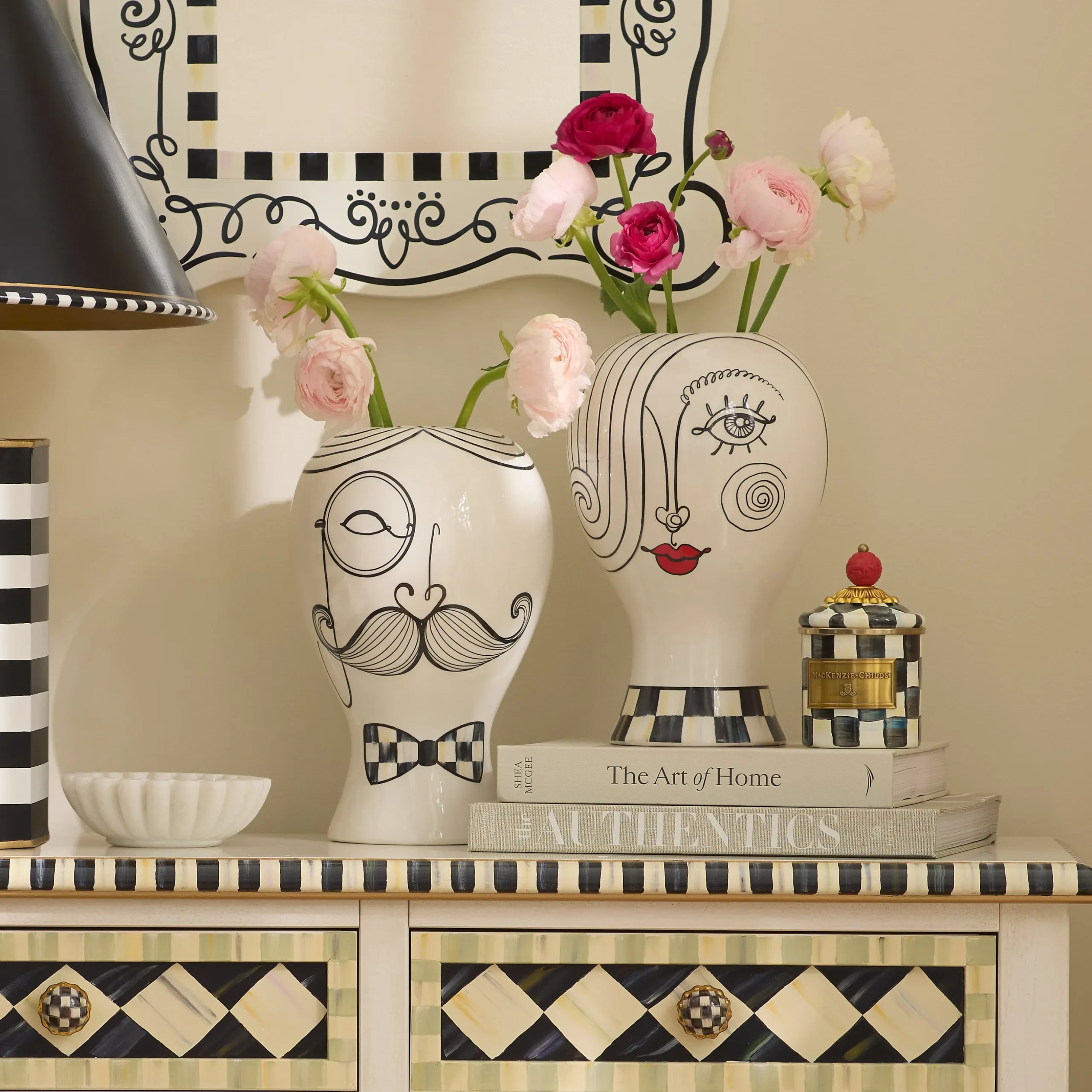 Doodles Lady Head Vase