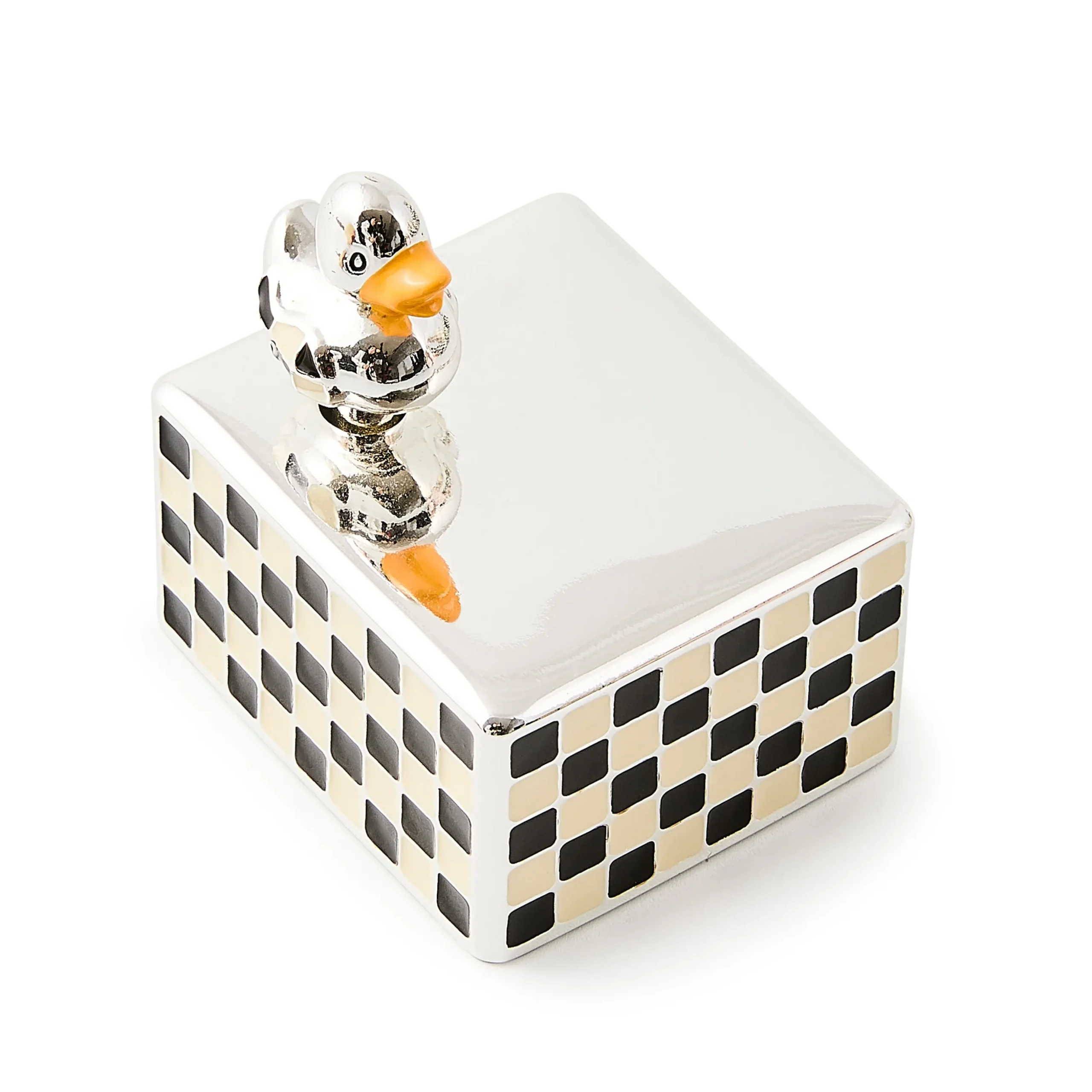 Duck Silver Plated Music Box