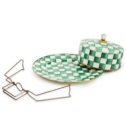 Emerald Check Cake Carrier