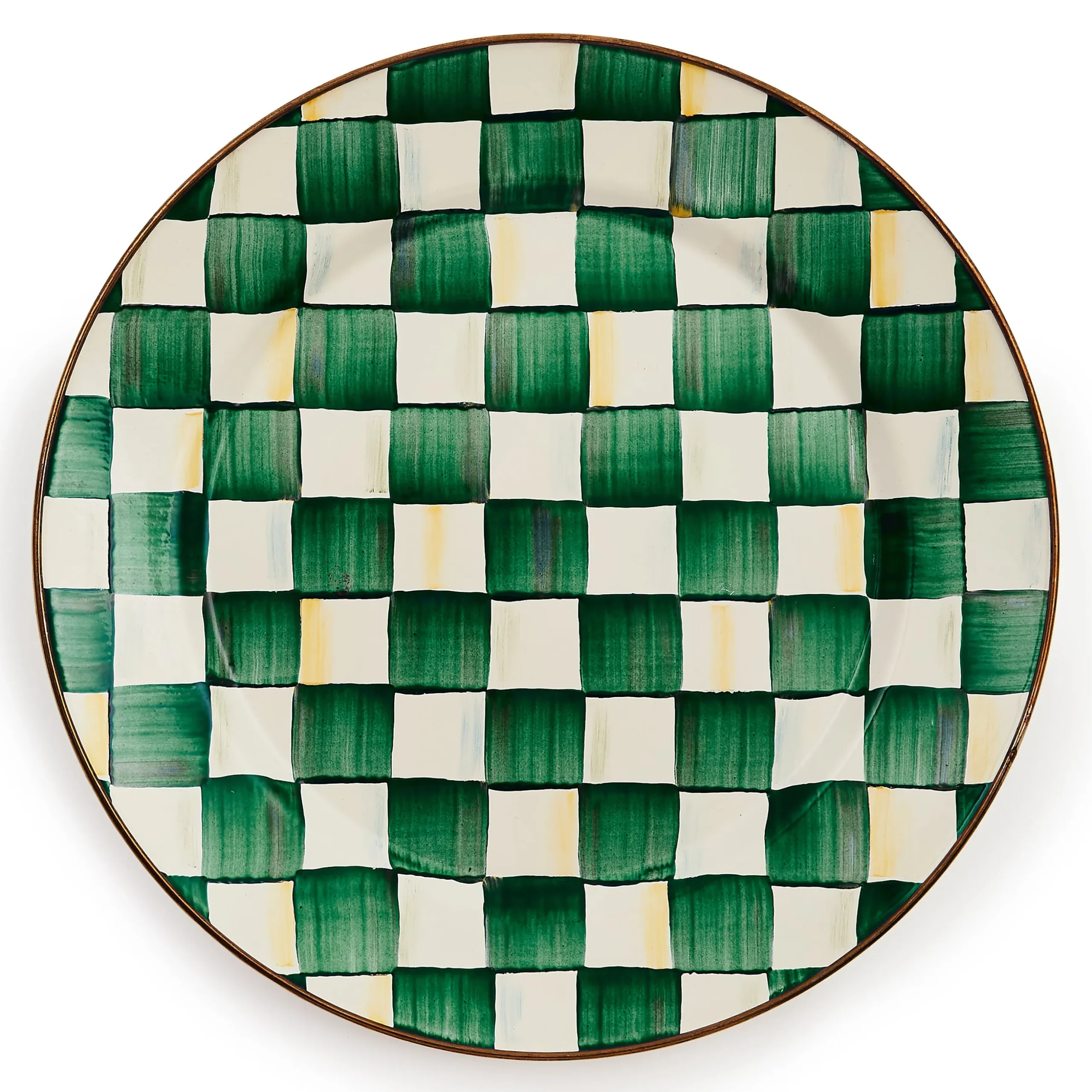 Emerald Check Charger/Plate