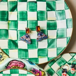 Emerald Check Charger/Plate