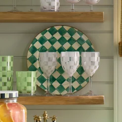 Emerald Check Charger/Plate