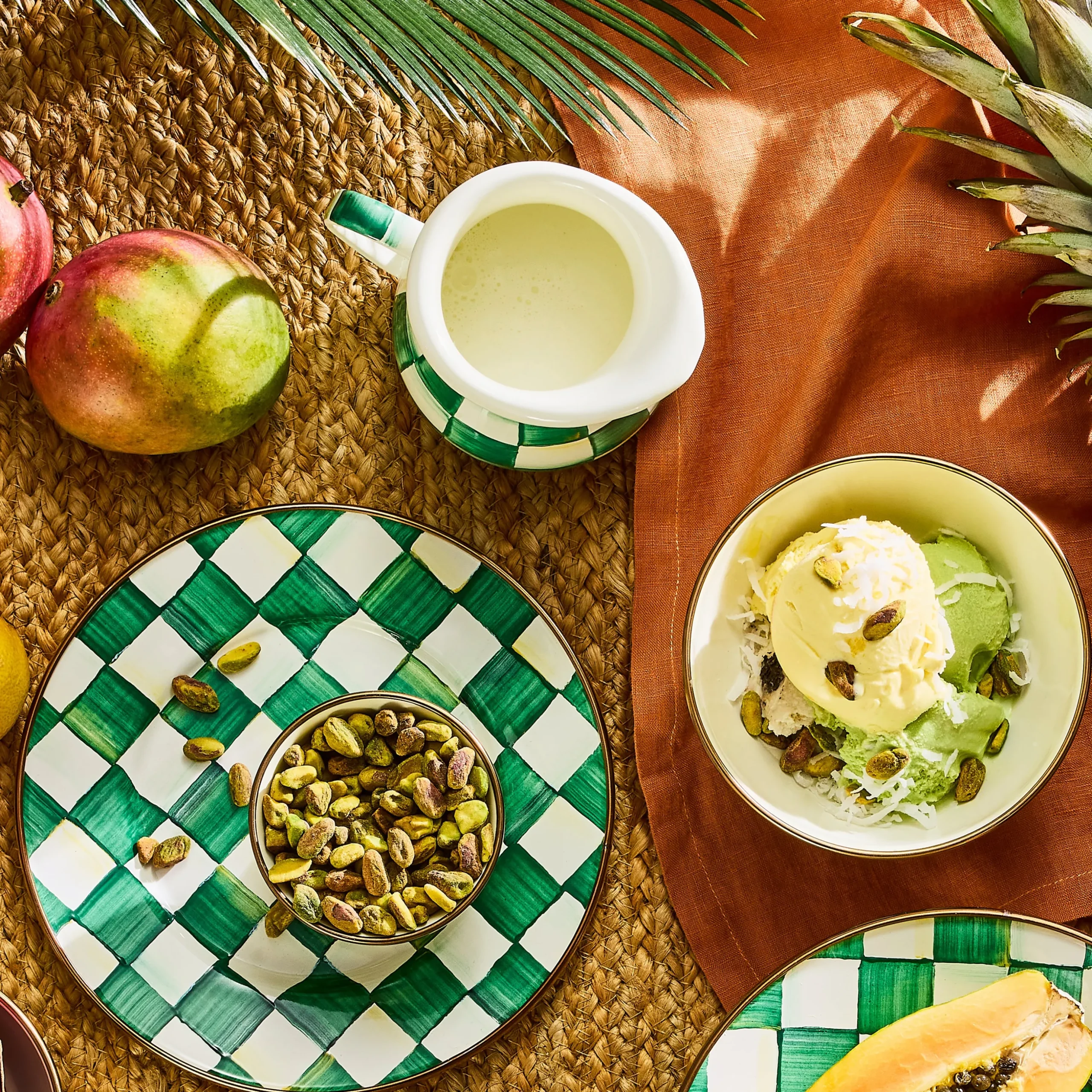 Emerald Check Creamer
